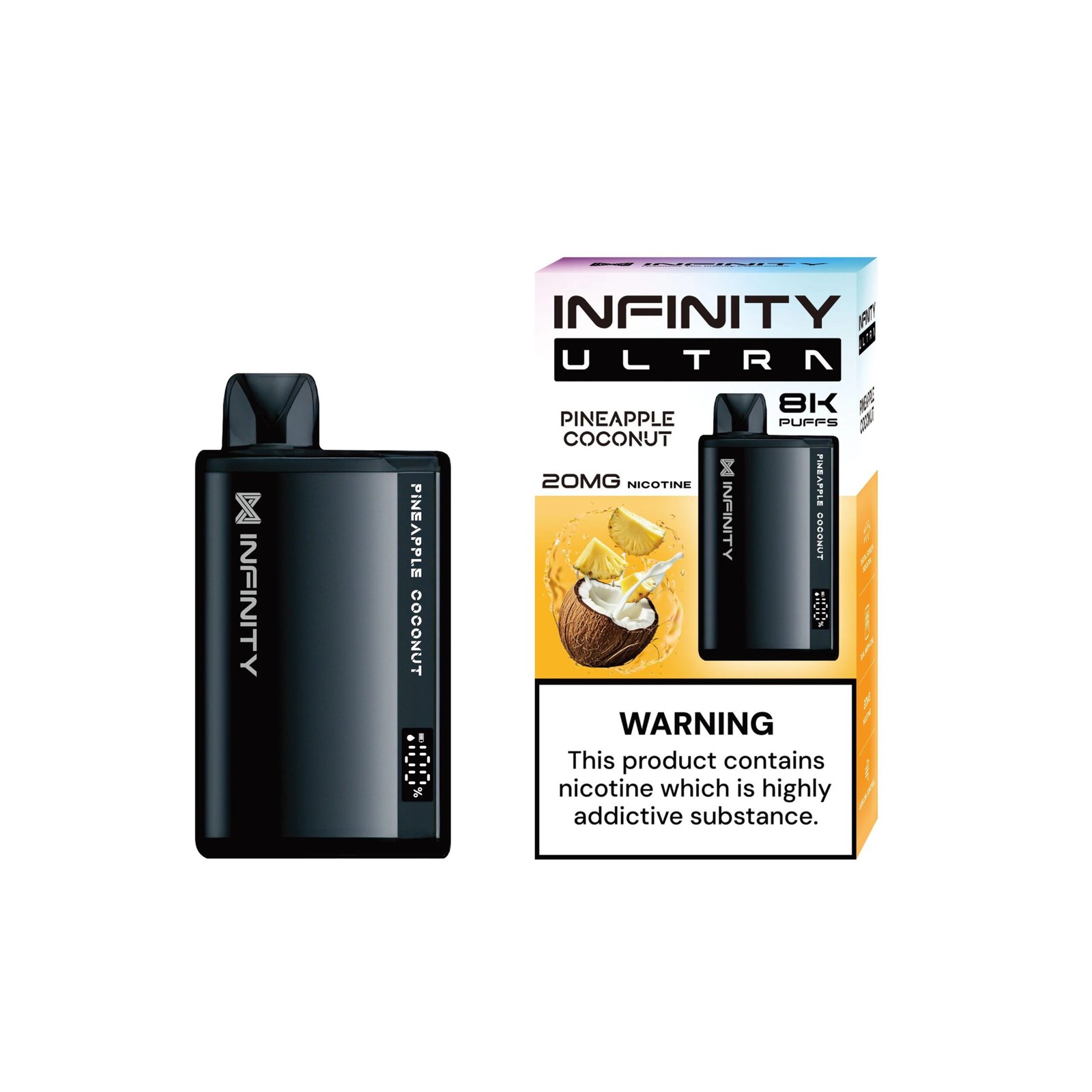 12_2c97d609-8d1f-4778-bbe4-d72189c0845b.jpg INFINITY ULTRA DISPOSABLE PINEAPPLE COCONUT ICE 8000 PUFF - Image 1