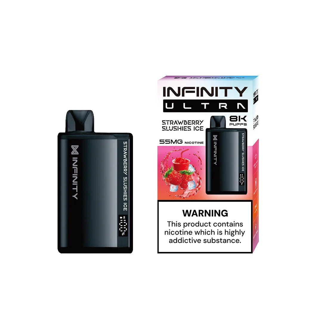 3_1.jpg INFINITY DISPOSABLE VAPE STRAWBERRY SLUSHIES ICE 8000 PUFF 55MG - Image 1