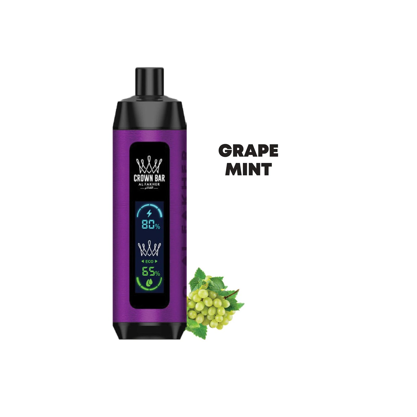 3_1_8f9d52e4-abd7-4762-a8a7-8b3b77c20158.jpg AL FAKHER CROWN BAR DISPOSABLE GRAPE MINT 8000 PUFFS - Image 1