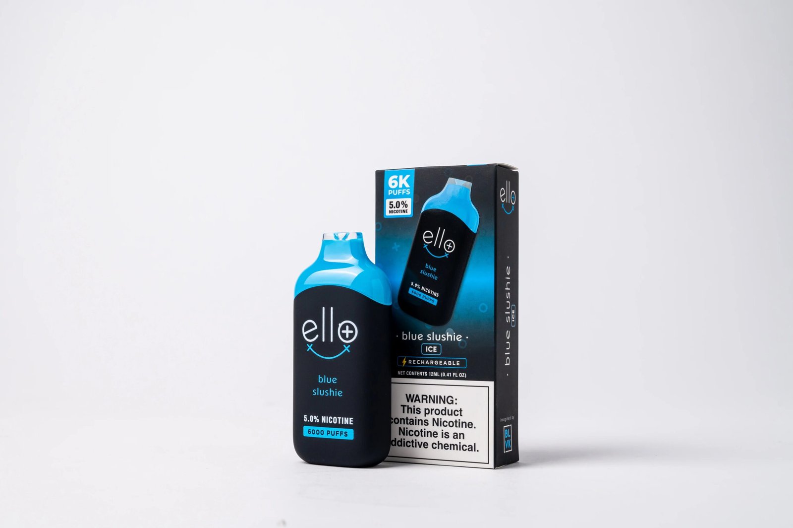 BLVKElloDisposableBlueSlushieIce.jpg BLVK Ello Disposable Blue Slushie Ice 6000 Puff 5% - Image 1