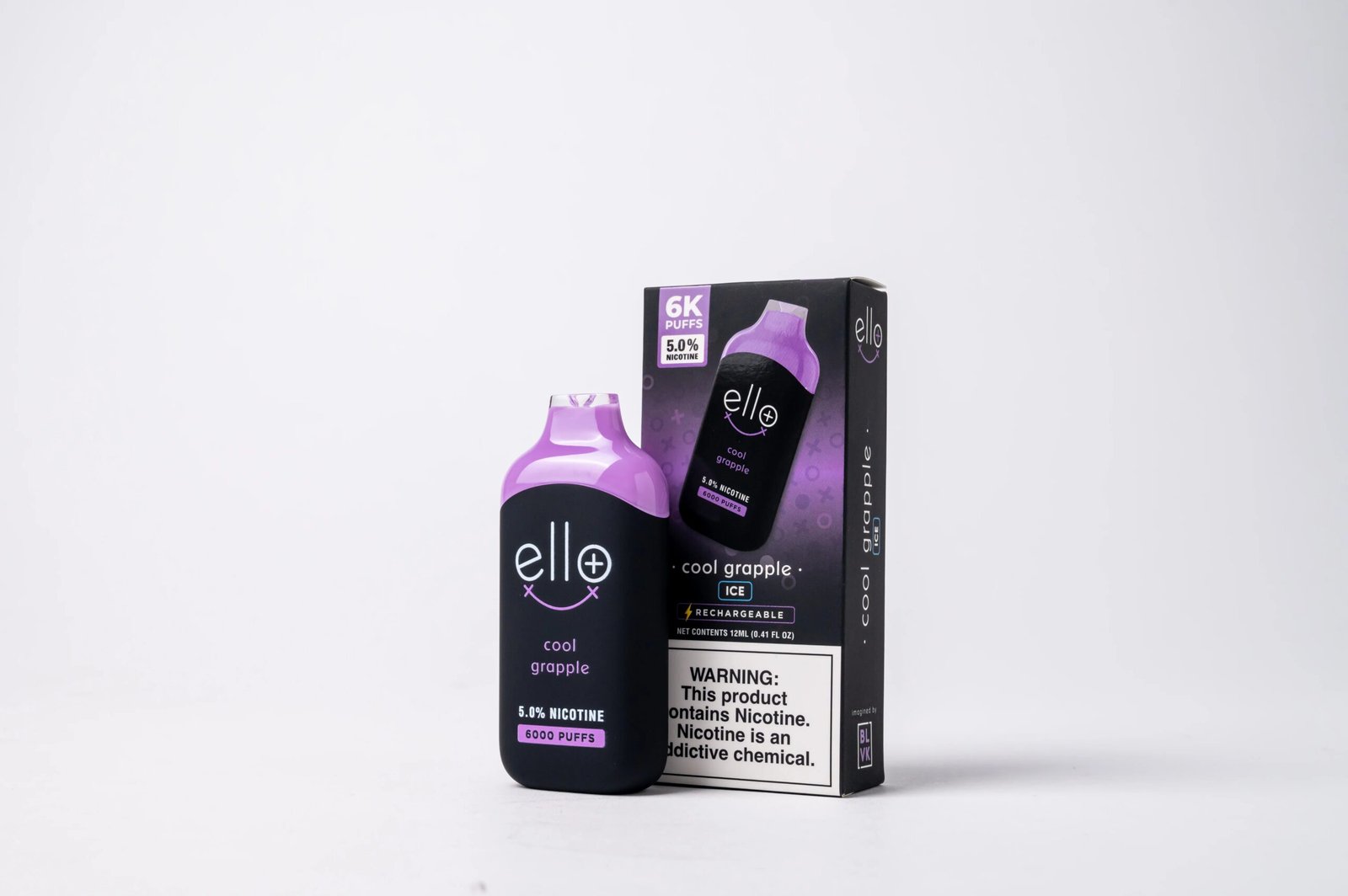 BLVKElloDisposableCoolGrappleIce.jpg BLVK ELLO DISPOSABLE COOL GRAPPLE ICE 6000 PUFF 5% - Image 1