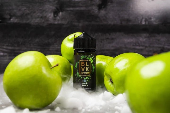 BLVKRESERVESOURAPPLEICEFREEBASE100ML6MG_b98415ae-57fc-40fc-bb38-33156ddefa1a.jpg BLVK RESERVE SOUR APPLE ICE FREE BASE 100ML - Image 1