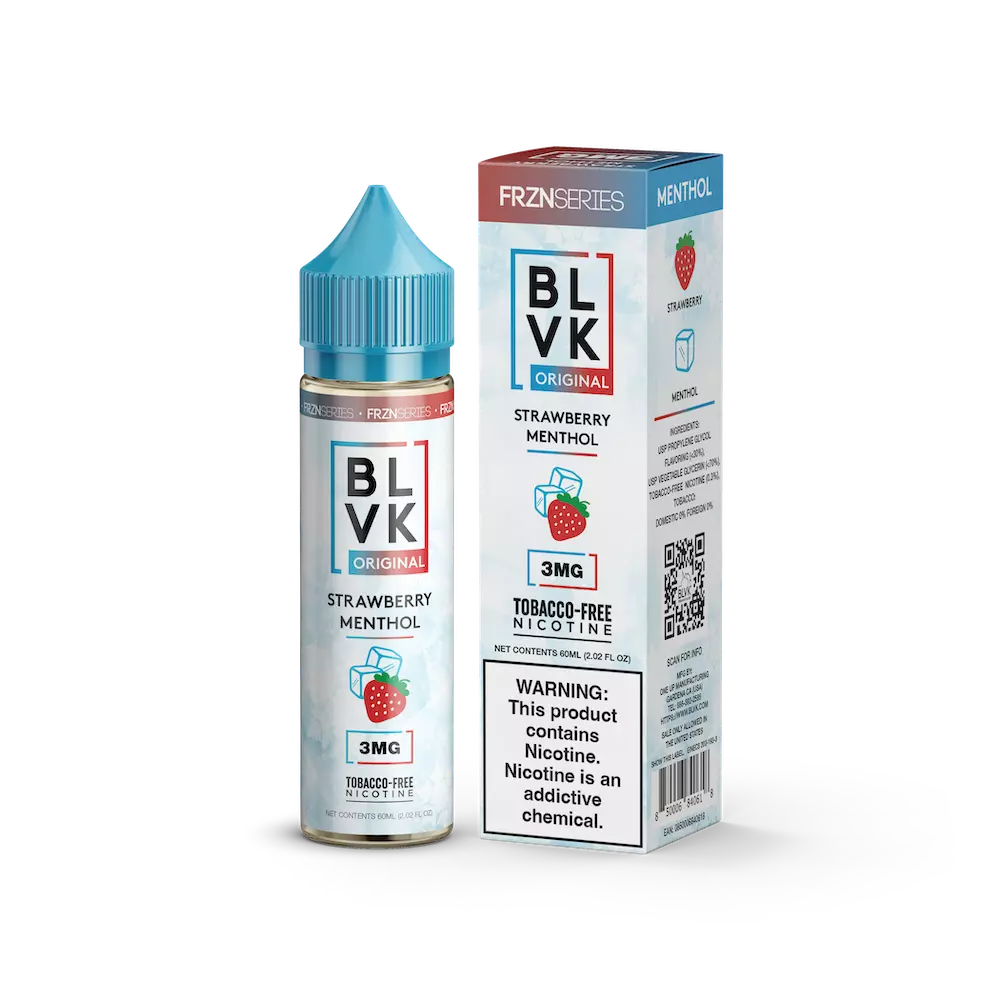 BLVK_FRZN_StrawberryMenthol.png BLVK ORIGINAL STRAWBERRY MENTHOL 60ML - Image 1