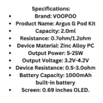 VOOPOO ARGUS G POD KIT - Image 6