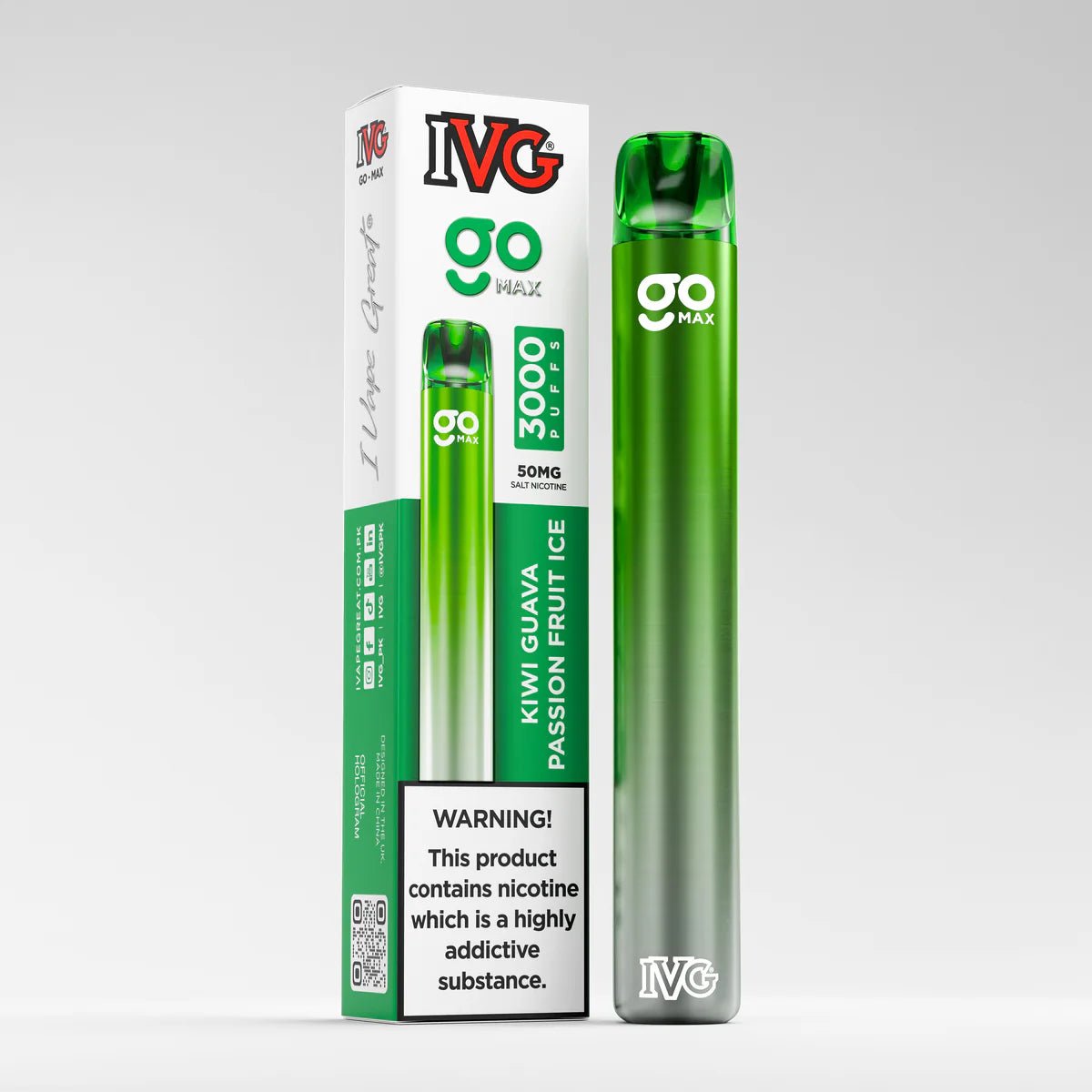 IVGGOMAXDISPOSABLEKIWIGUAVAPASSIONFRUITICE3000PUFF50MG.jpg IVG GO MAX DISPOSABLE KIWI GUAVA PASSION FRUIT ICE 3000 PUFFS - Image 1