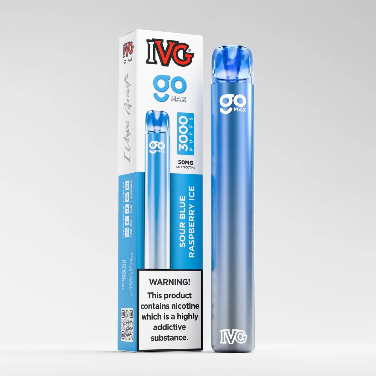IVGGOMAXDISPOSABLESOURBLUERASPBERRYICE3000PUFF50MG.jpg IVG GO MAX DISPOSABLE SOUR BLUE RASPBERRY ICE 3000 PUFFS - Image 1