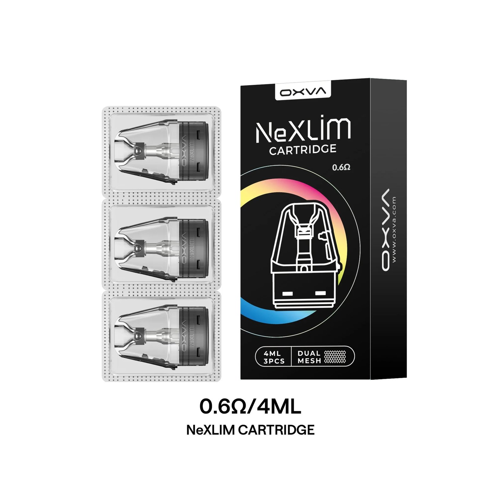OXVANEXLIMCARTRIDGE0.6OHM4ML.jpg OXVA NeXLIM 4ML Replacement Pod - Image 1