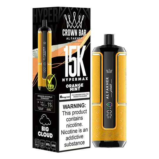 Orange-Mint_540x_3a718c21-9025-4ba3-9392-a54f1c95d7eb.jpg AL FAKHER CROWN BAR DISPOSABLE ORANGE MINT 15000 PUFFS - Image 1