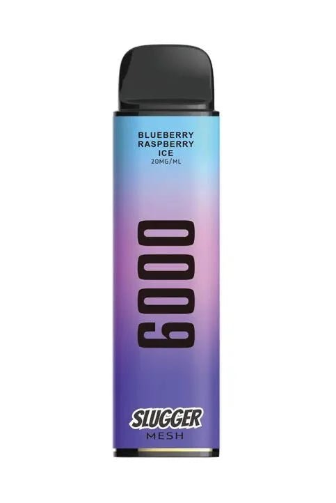 SLUGGERDISPOSABLEBLUEBERRYRASPBERRYICE6000PUFF20MG.jpg SLUGGER DISPOSABLE BLUEBERRY RASPBERRY ICE 6000 PUFF 20MG - Image 1