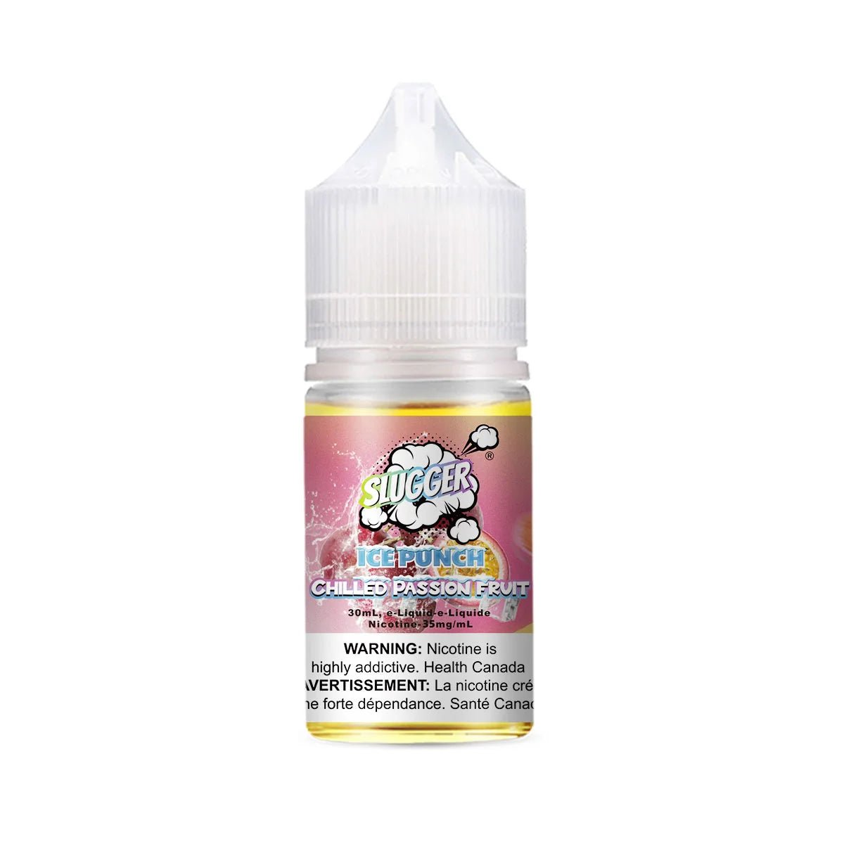 SLUGGERSALTICEPUNCHCHILLEDPASSIONFRUIT30ML.jpg SLUGGER SALT ICE PUNCH CHILLED PASSION FRUIT 30ML - Image 1