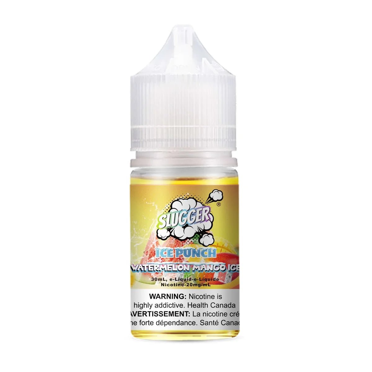SLUGGERSALTICEPUNCHWATERMELONMANGOICE30ML.jpg SLUGGER SALT ICE PUNCH WATERMELON MANGO ICE 30ML - Image 1