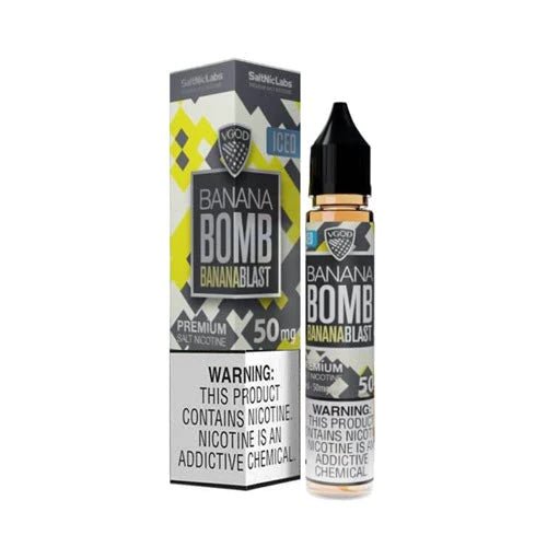 VgodIcedBananaBombSaltnic30ml50mg.jpg VGOD SALTNIC BANANA BOMB BANANA BLAST ICED 30ML - Image 1