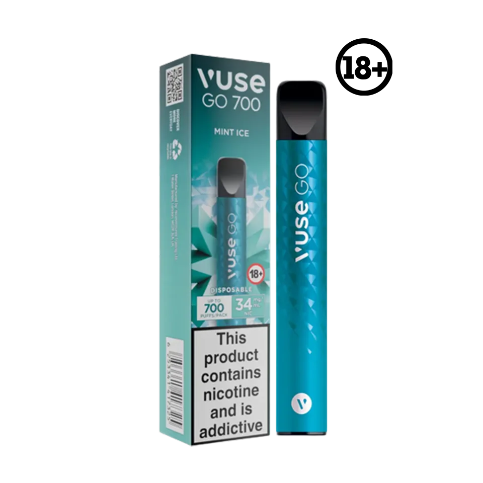 VuseGODisposableMintIce34mg700Puff.png VUSE GO 700 DISPOSABLE MINT ICE 34MG 700 PUFF - Image 1