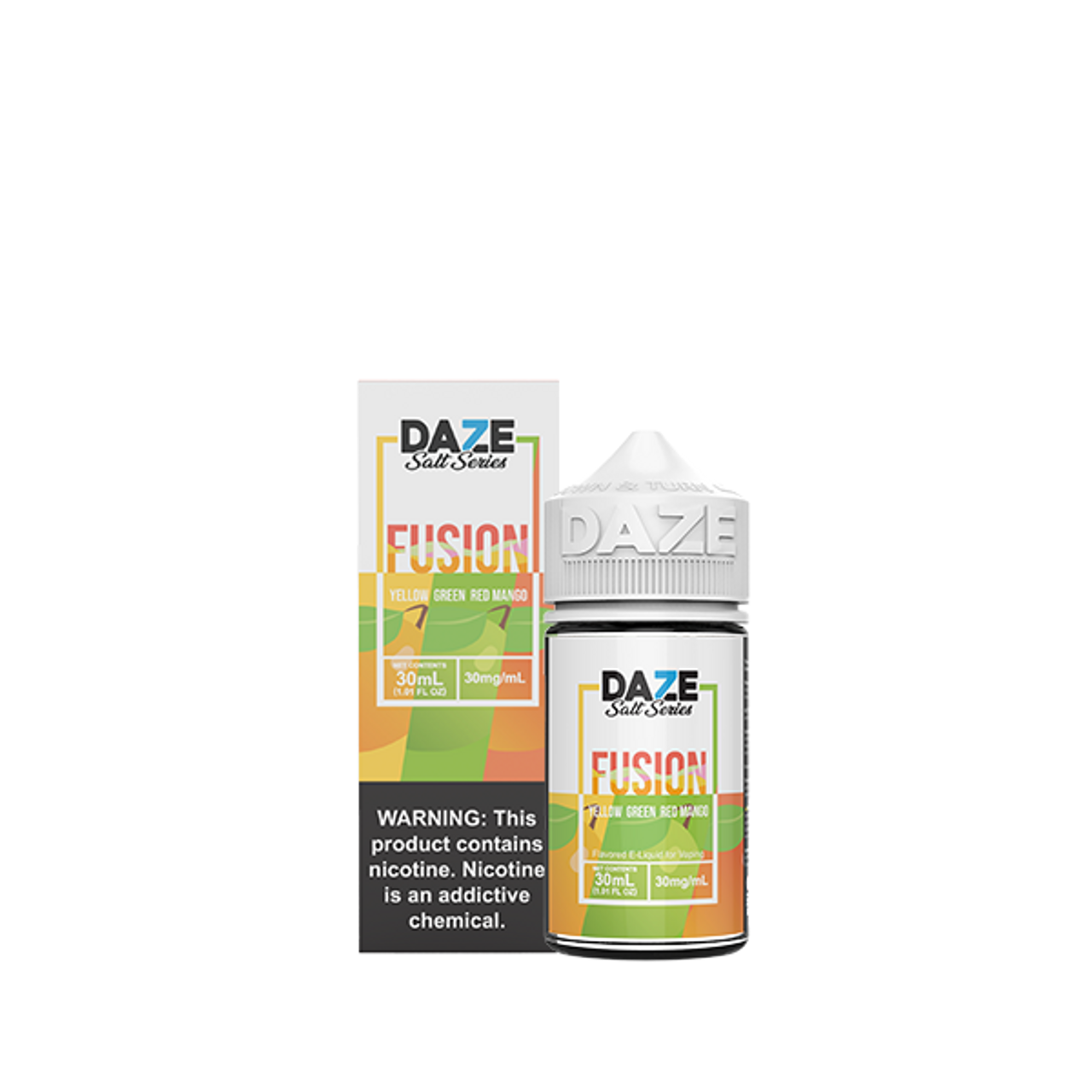 YGR-salt__41091.png DAZE SALT FUSION YELLOW GREEN RED MANGO 30ML - Image 1