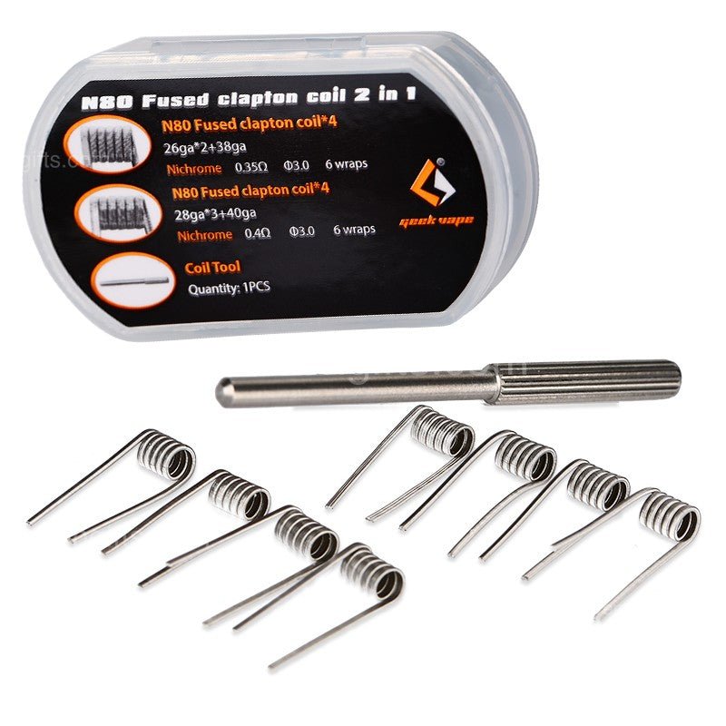 gEEKVAPE-n80.jpg GEEK VAPE N80 STRAND FUSED CLAPTON WIRE 2 IN 1 8 PCS F203 - Image 1