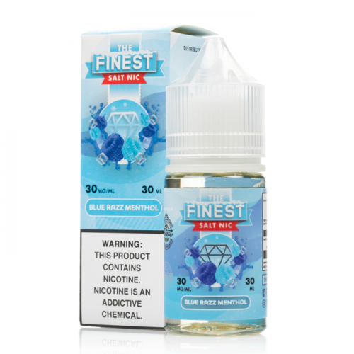 THE FINEST SALT NIC BLUE RAZZ MENTHOL- 30ML - Image 1