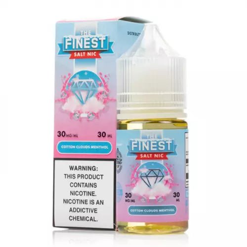 the_finest_-_salt_nic_-_cotton_clouds_menthol_box_bottle_convert.io_1.jpg Cotton Clouds Menthol - The Finest Salt Nic (30MG) 30ML - Image 1